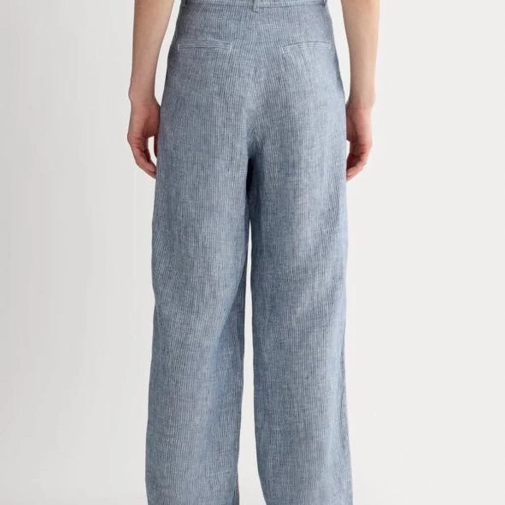Everlane linen striped pants Highrise Breathable euro ren coquette lagenlook 4